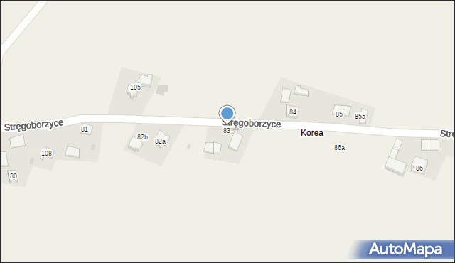 Stręgoborzyce, Stręgoborzyce, 83, mapa Stręgoborzyce