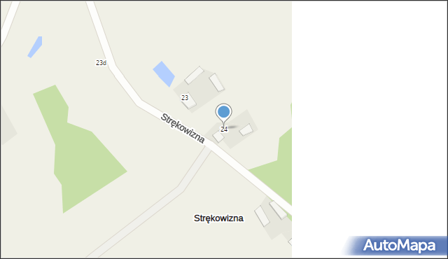 Strękowizna, Strękowizna, 24, mapa Strękowizna