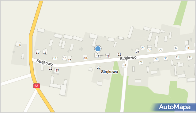 Strękowo, Strękowo, 19, mapa Strękowo