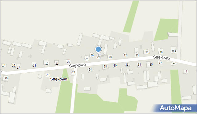Strękowo, Strękowo, 27, mapa Strękowo