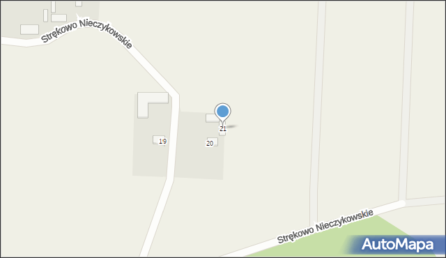 Strękowo Nieczykowskie, Strękowo Nieczykowskie, 21, mapa Strękowo Nieczykowskie