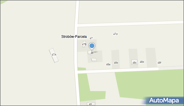 Strobów, Strobów, 48, mapa Strobów