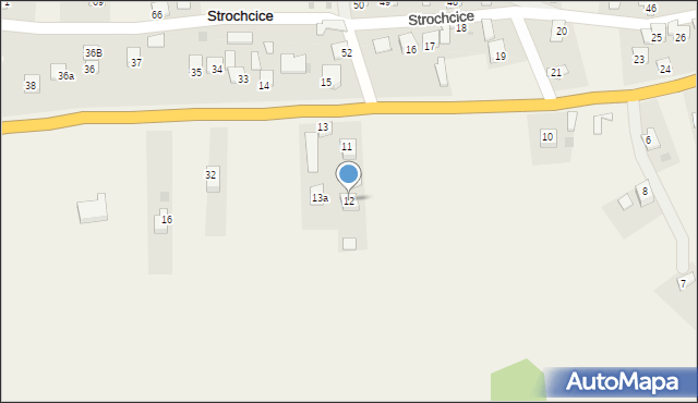 Strochcice, Strochcice, 12, mapa Strochcice