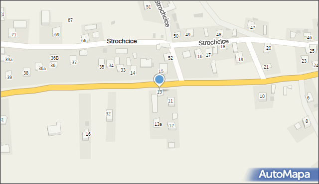 Strochcice, Strochcice, 13, mapa Strochcice