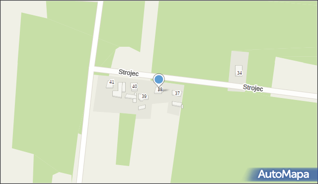 Strojec, Strojec, 38, mapa Strojec