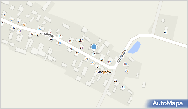 Strojnów, Strojnów, 15, mapa Strojnów