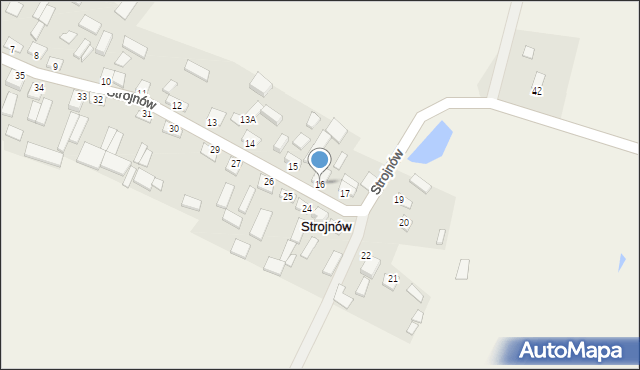 Strojnów, Strojnów, 16, mapa Strojnów