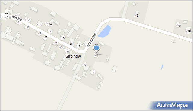 Strojnów, Strojnów, 20, mapa Strojnów