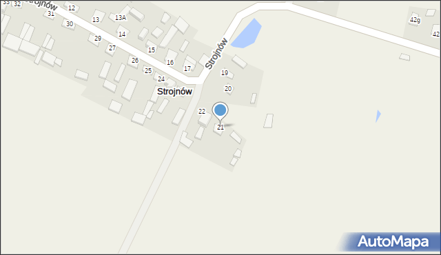 Strojnów, Strojnów, 21, mapa Strojnów