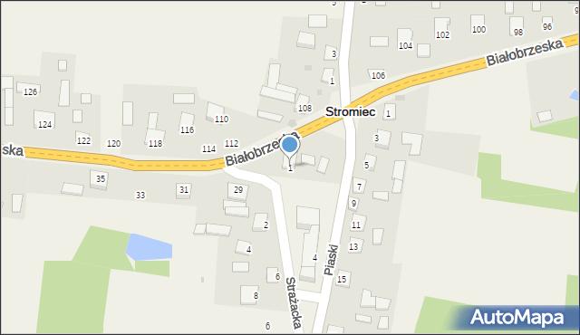 Stromiec, Strażacka, 1, mapa Stromiec