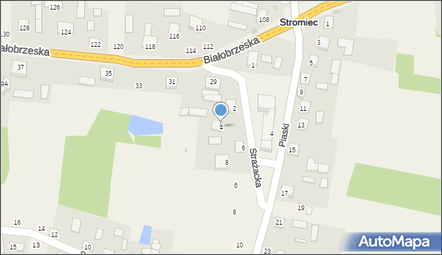 Stromiec, Strażacka, 4, mapa Stromiec