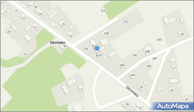 Strońsko, Strońsko, 33, mapa Strońsko