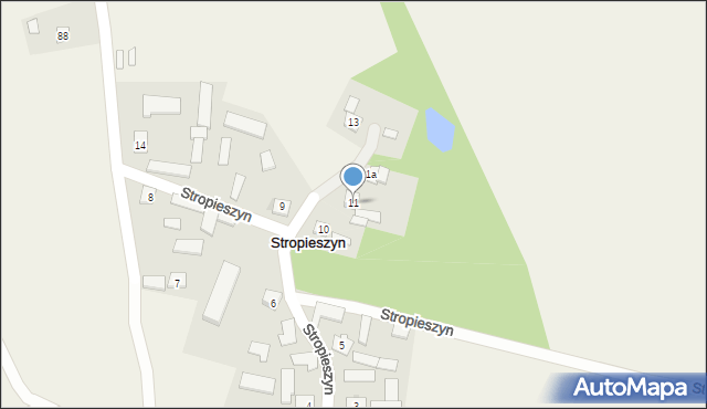 Stropieszyn, Stropieszyn, 11, mapa Stropieszyn