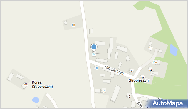 Stropieszyn, Stropieszyn, 14, mapa Stropieszyn