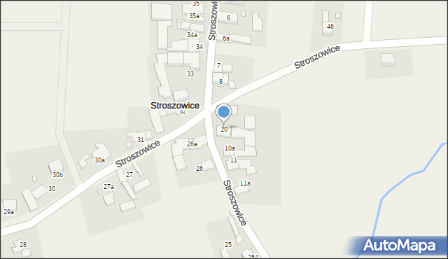 Stroszowice, Stroszowice, 10, mapa Stroszowice