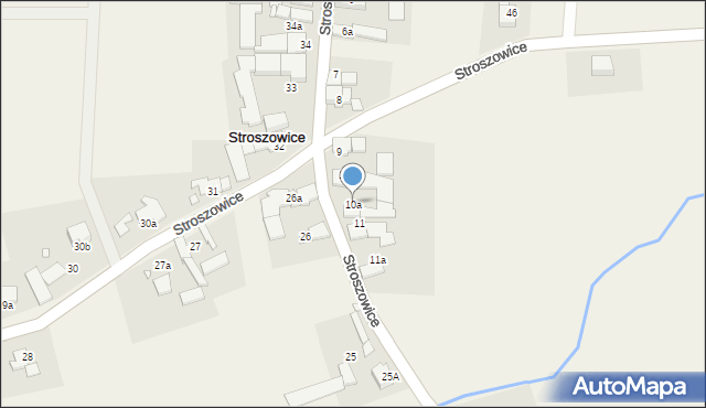 Stroszowice, Stroszowice, 10a, mapa Stroszowice