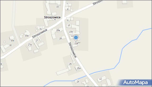 Stroszowice, Stroszowice, 11a, mapa Stroszowice