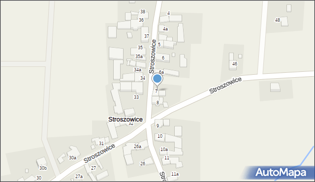 Stroszowice, Stroszowice, 7A, mapa Stroszowice