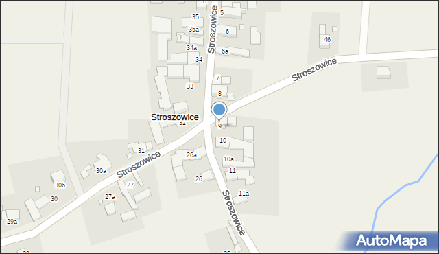 Stroszowice, Stroszowice, 9, mapa Stroszowice