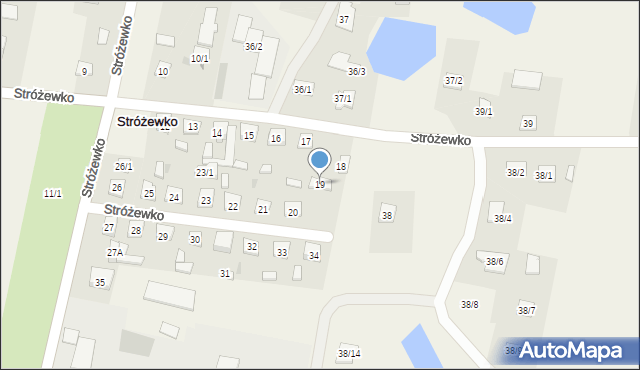 Stróżewko, Stróżewko, 19, mapa Stróżewko