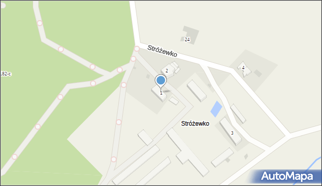 Stróżewko, Stróżewko, 1, mapa Stróżewko