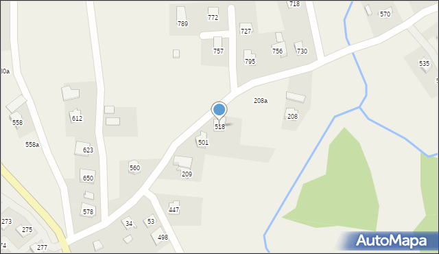 Stróżówka, Stróżówka, 518, mapa Stróżówka