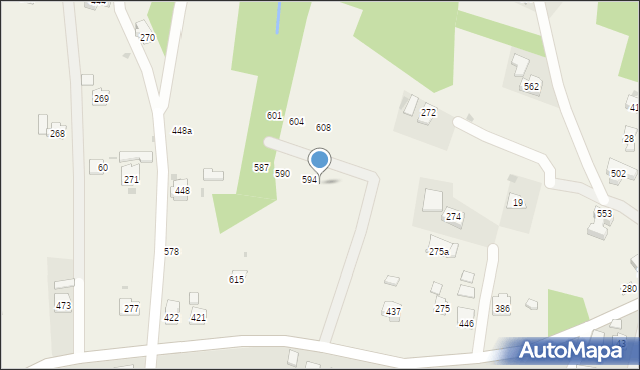 Stróżówka, Stróżówka, 596, mapa Stróżówka