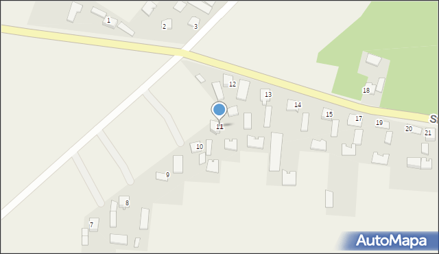 Strożyska, Strożyska, 11, mapa Strożyska