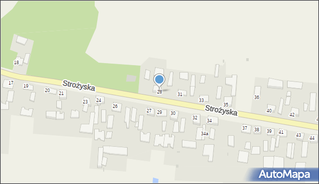 Strożyska, Strożyska, 28, mapa Strożyska