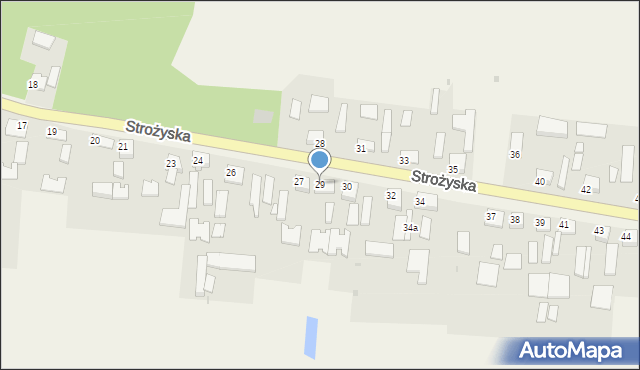 Strożyska, Strożyska, 29, mapa Strożyska