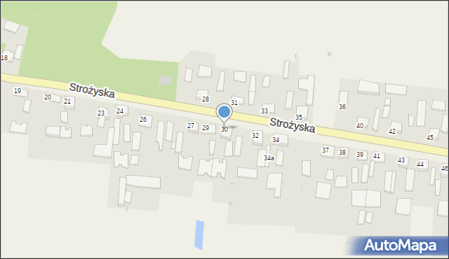 Strożyska, Strożyska, 30, mapa Strożyska