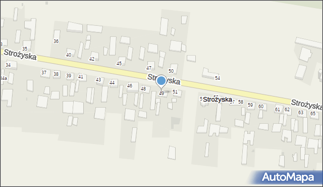 Strożyska, Strożyska, 49, mapa Strożyska