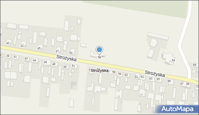 Strożyska, Strożyska, 54, mapa Strożyska