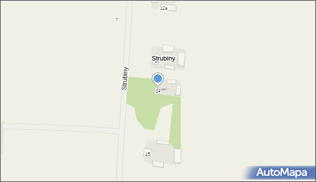 Strubiny, Strubiny, 14, mapa Strubiny