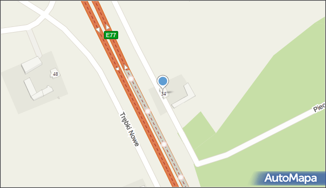 Strubiny, Strubiny, 34, mapa Strubiny