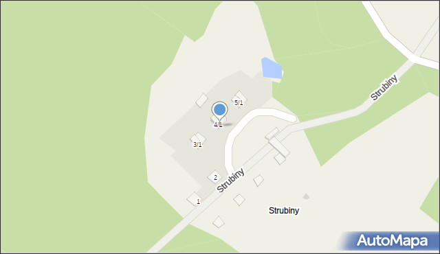 Strubiny, Strubiny, 4a, mapa Strubiny