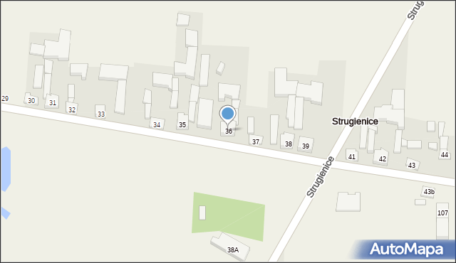 Strugienice, Strugienice, 36, mapa Strugienice