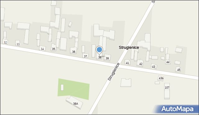Strugienice, Strugienice, 38, mapa Strugienice