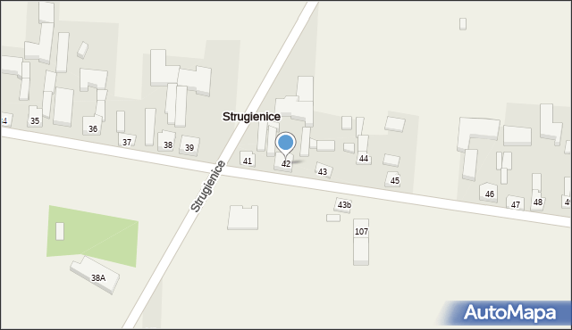 Strugienice, Strugienice, 42, mapa Strugienice