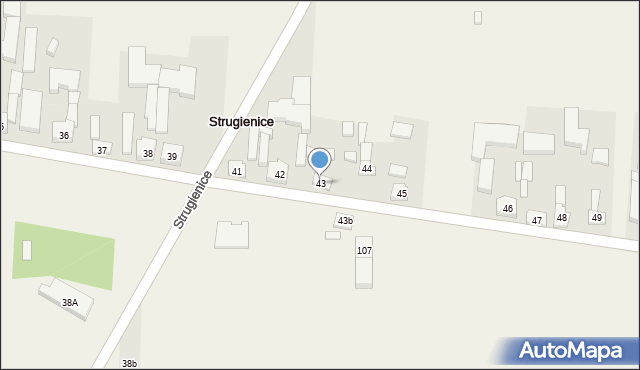Strugienice, Strugienice, 43, mapa Strugienice