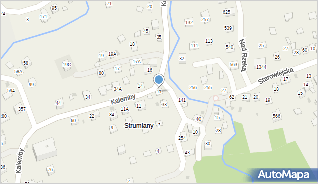 Strumiany, Strumiany, 13, mapa Strumiany