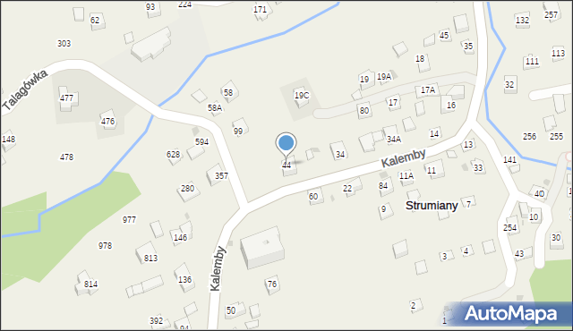 Strumiany, Strumiany, 44, mapa Strumiany