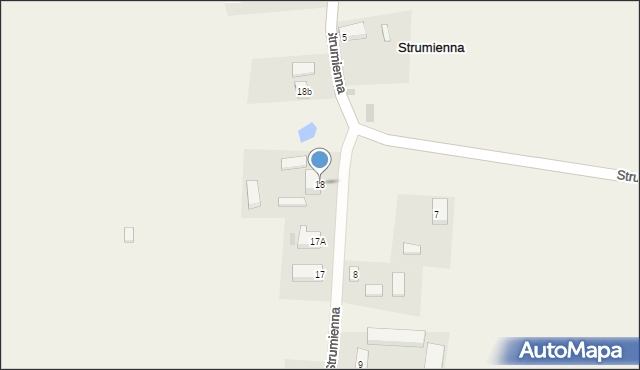 Strumienna, Strumienna, 18, mapa Strumienna