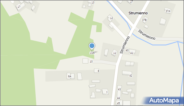 Strumienno, Strumienno, 11A, mapa Strumienno