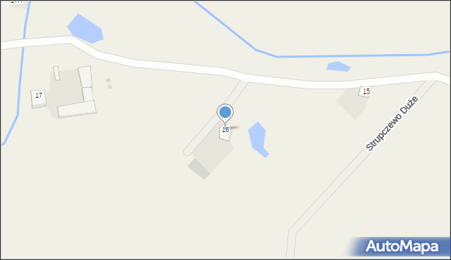 Strupczewo Duże, Strupczewo Duże, 16, mapa Strupczewo Duże