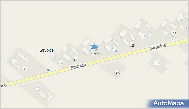 Strupice, Strupice, 19, mapa Strupice