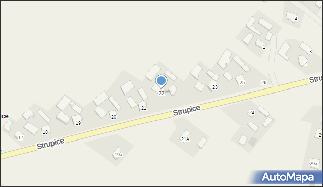 Strupice, Strupice, 22, mapa Strupice