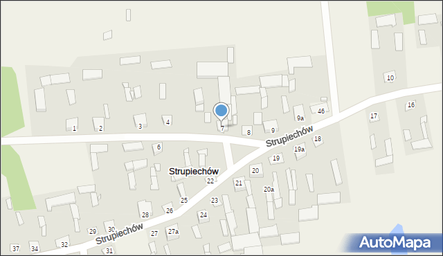 Strupiechów, Strupiechów, 7, mapa Strupiechów