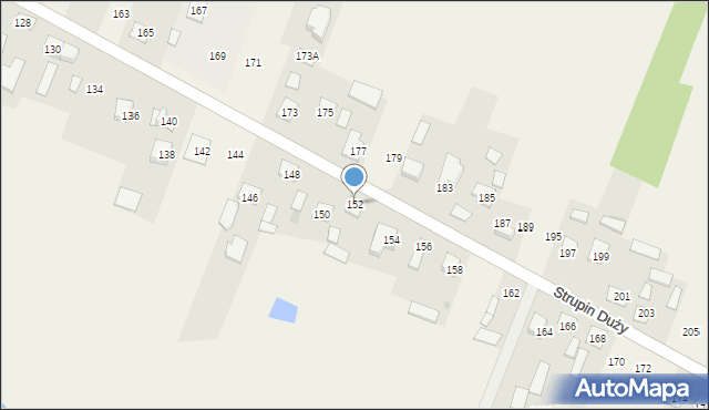 Strupin Duży, Strupin Duży, 152, mapa Strupin Duży