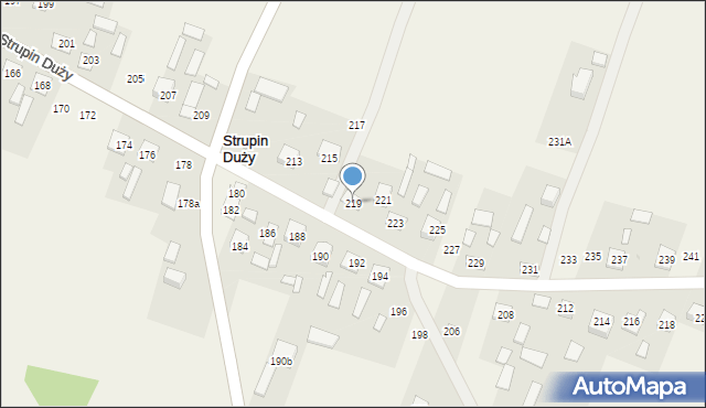Strupin Duży, Strupin Duży, 219, mapa Strupin Duży